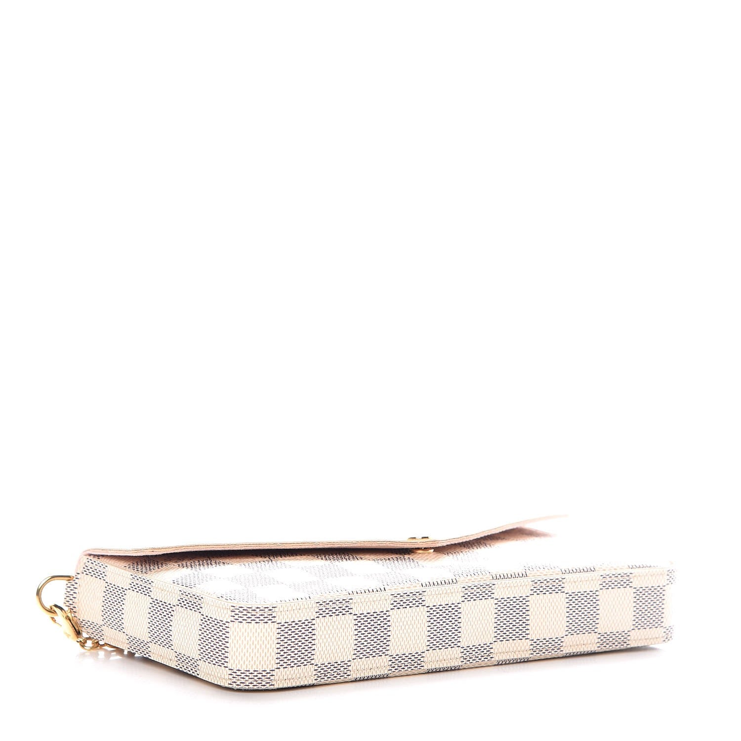 Louis Vuitton Damier Azur Pochette Felicie Chain Wallet Rose Ballerine 4 of 17