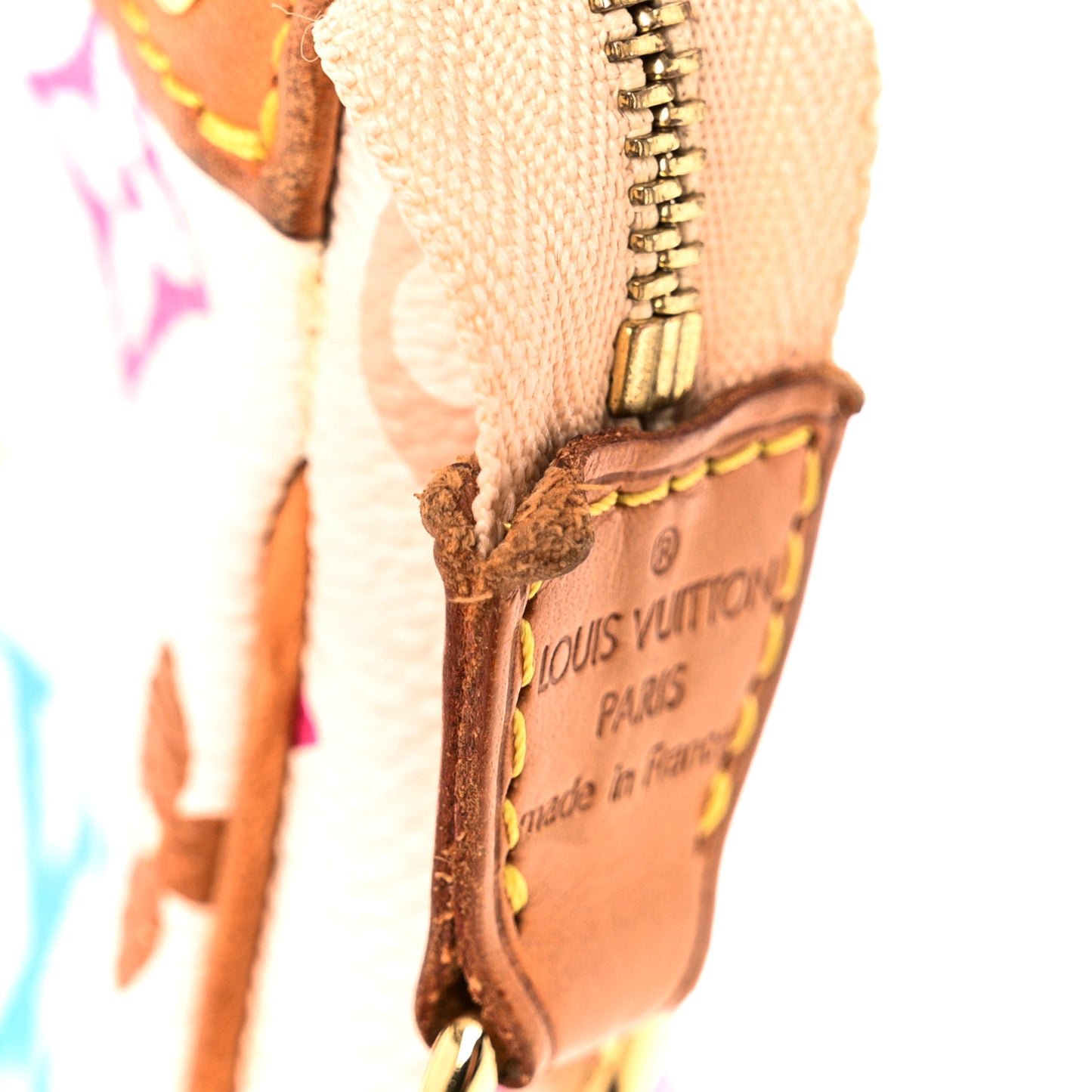 Monogram Multicolor Pochette Accessories White