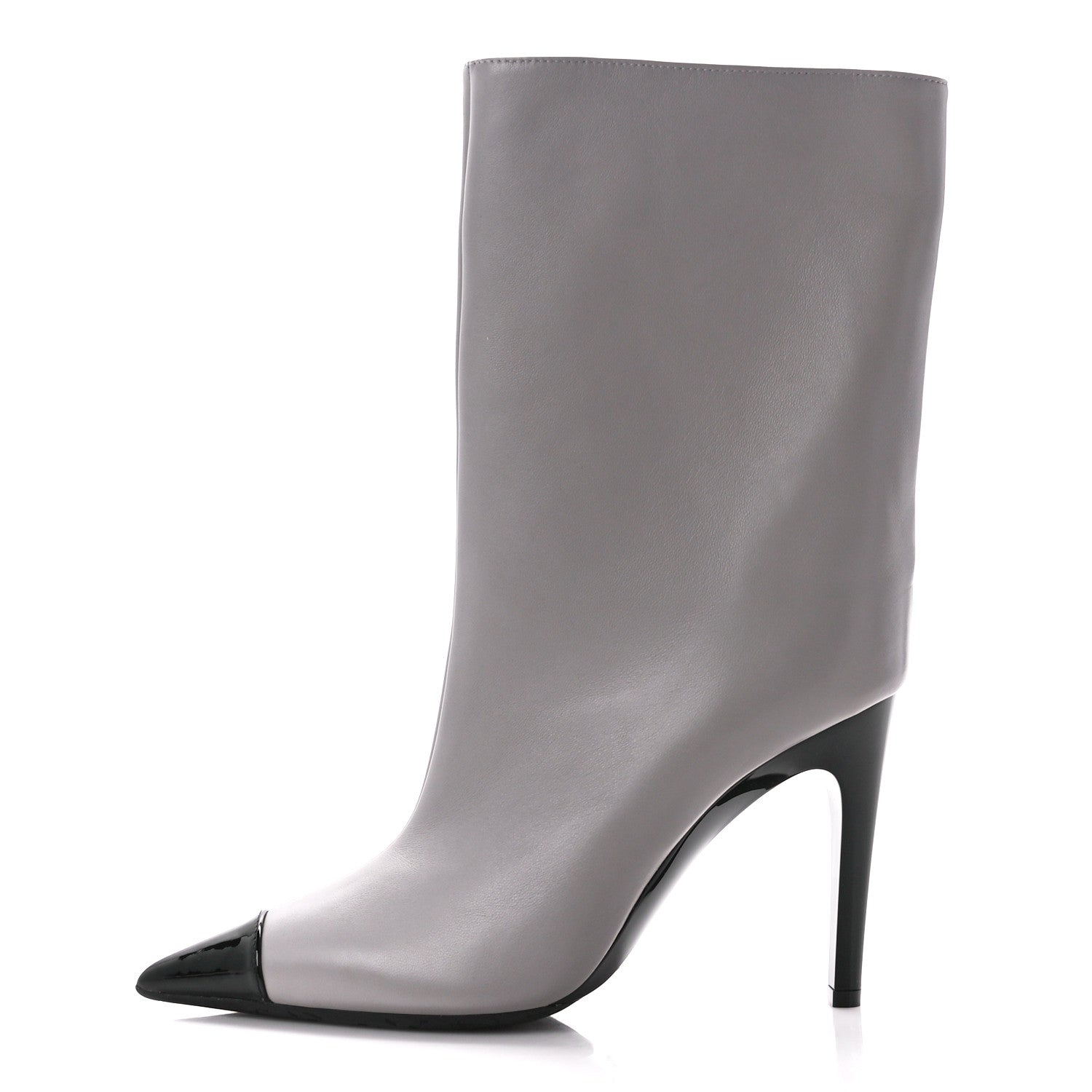 Jimmy Choo Nappa Cierra 100 Ankle Boots 37 Grey Black 1 of 8