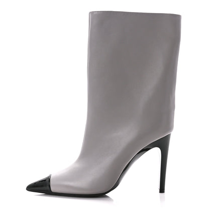 Jimmy Choo Nappa Cierra 100 Ankle Boots 37 Grey Black 1 of 8