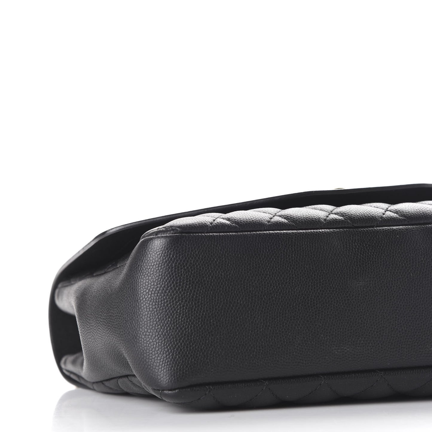 Calfskin Caviar Quilted Flap Black