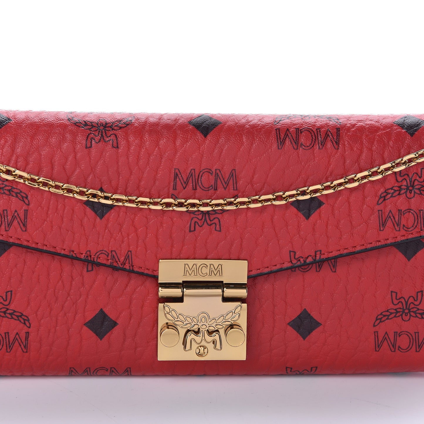 Visetos Large Patricia Chain Wallet Red