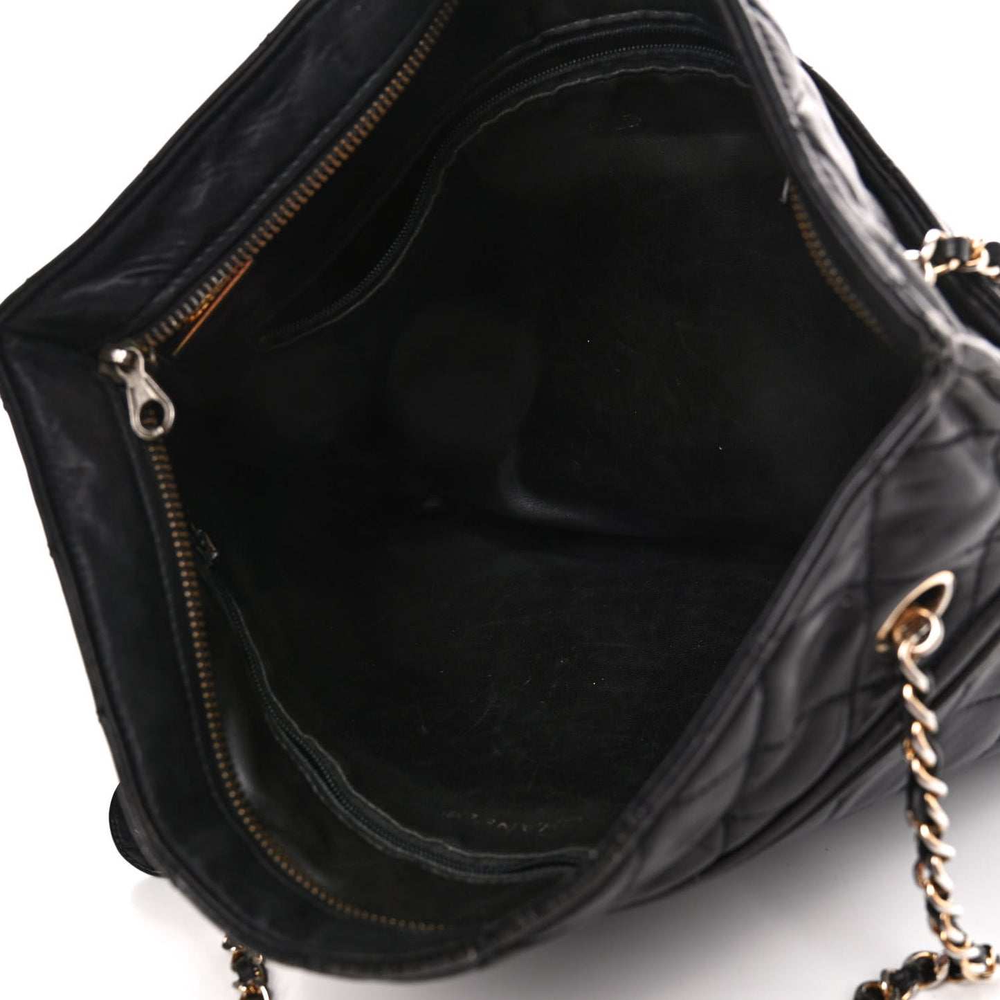 Lambskin Quilted Shoulder Bag Black