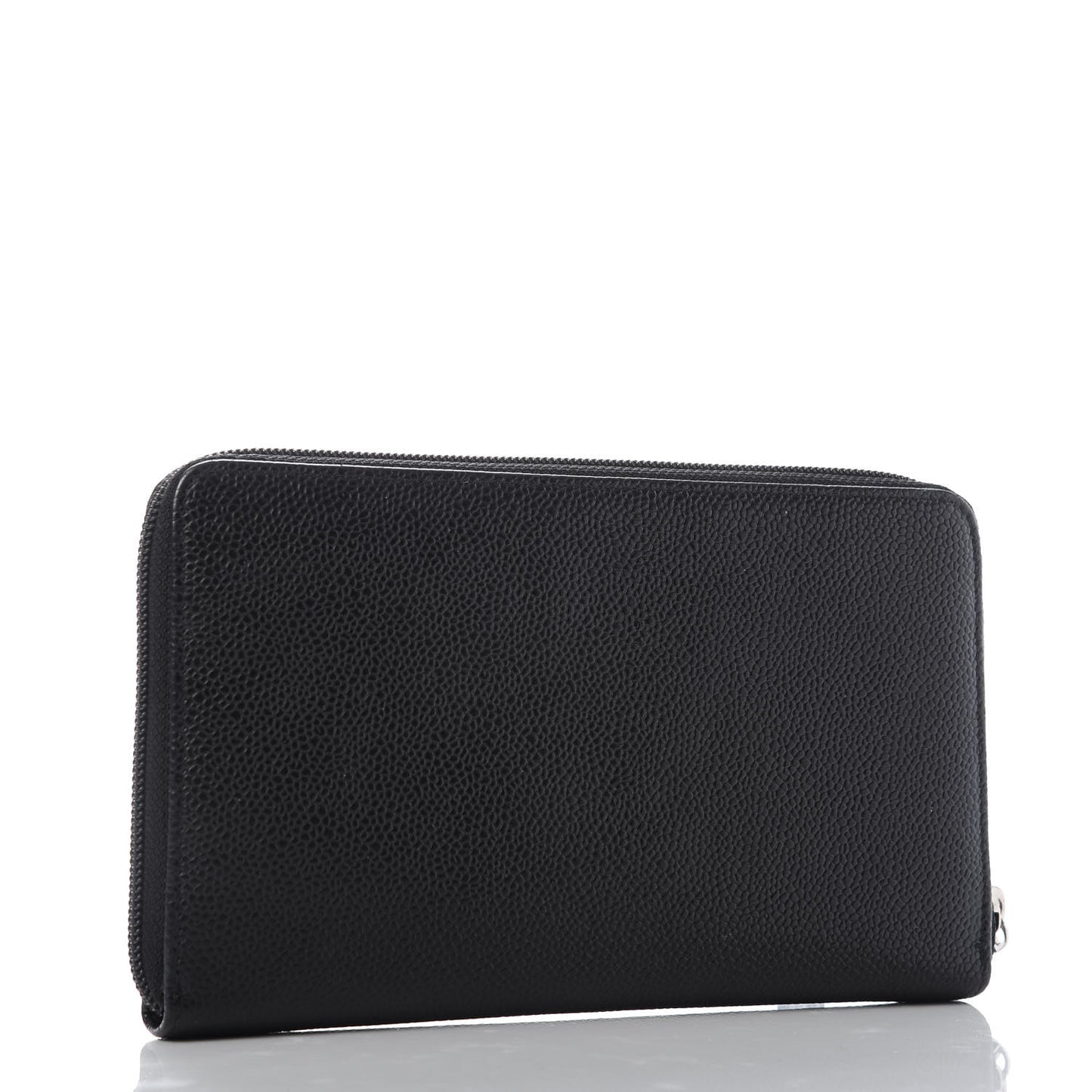 Caviar Large Timeless CC Zip Around Organizer Wallet Black
