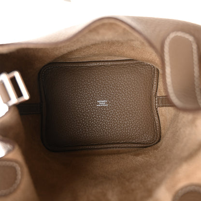 Hermes Taurillon Clemence Picotin Lock 18 PM Etoupe 5 of 12