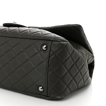Chanel Calfskin Quilted XXL Travel Flap Bag Khaki 10 of 12