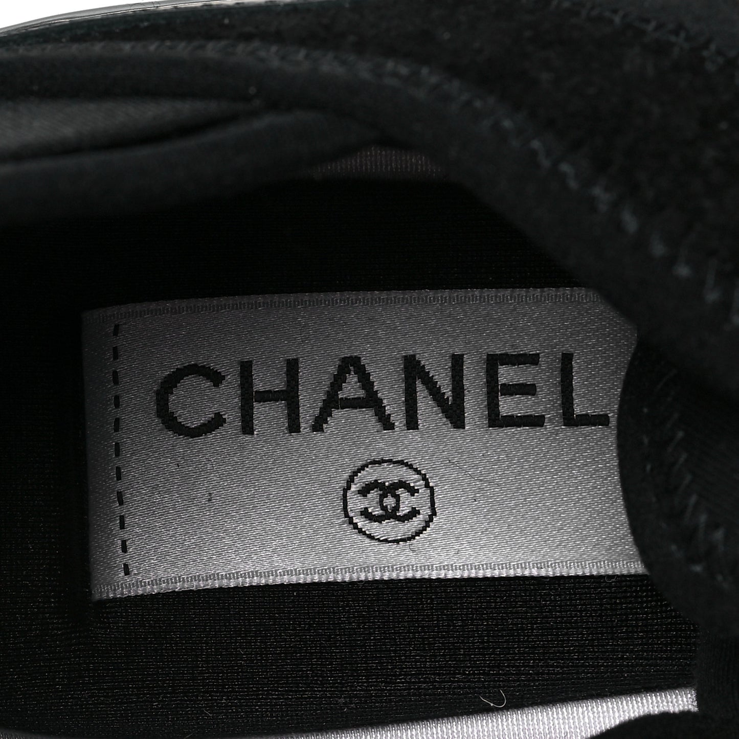 Velvet Calfskin Mixed Fibers CC Sneakers 37 Black