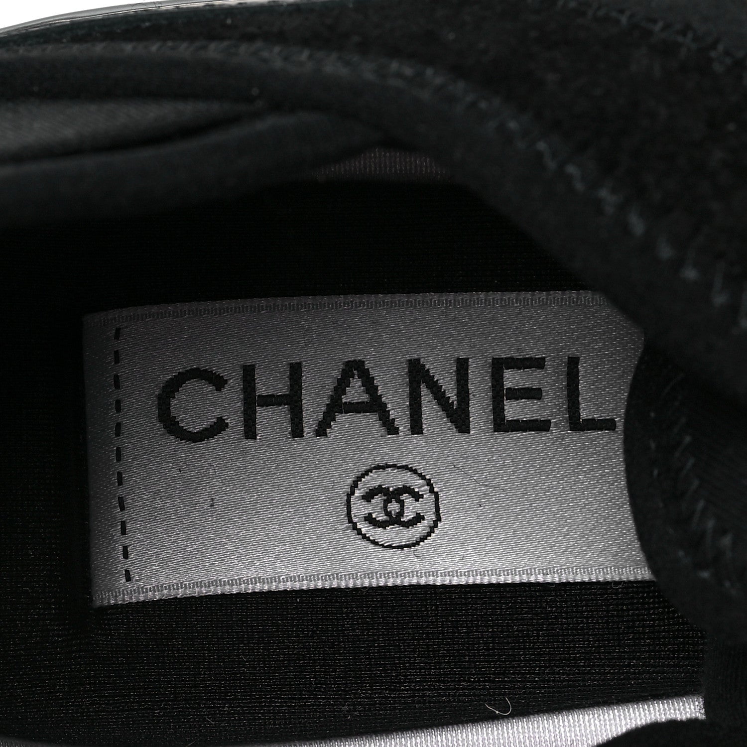 Chanel Velvet Calfskin Mixed Fibers CC Sneakers 37 Black 8 of 9