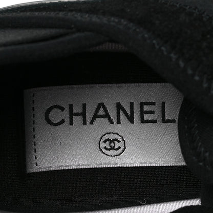 Chanel Velvet Calfskin Mixed Fibers CC Sneakers 37 Black 8 of 9