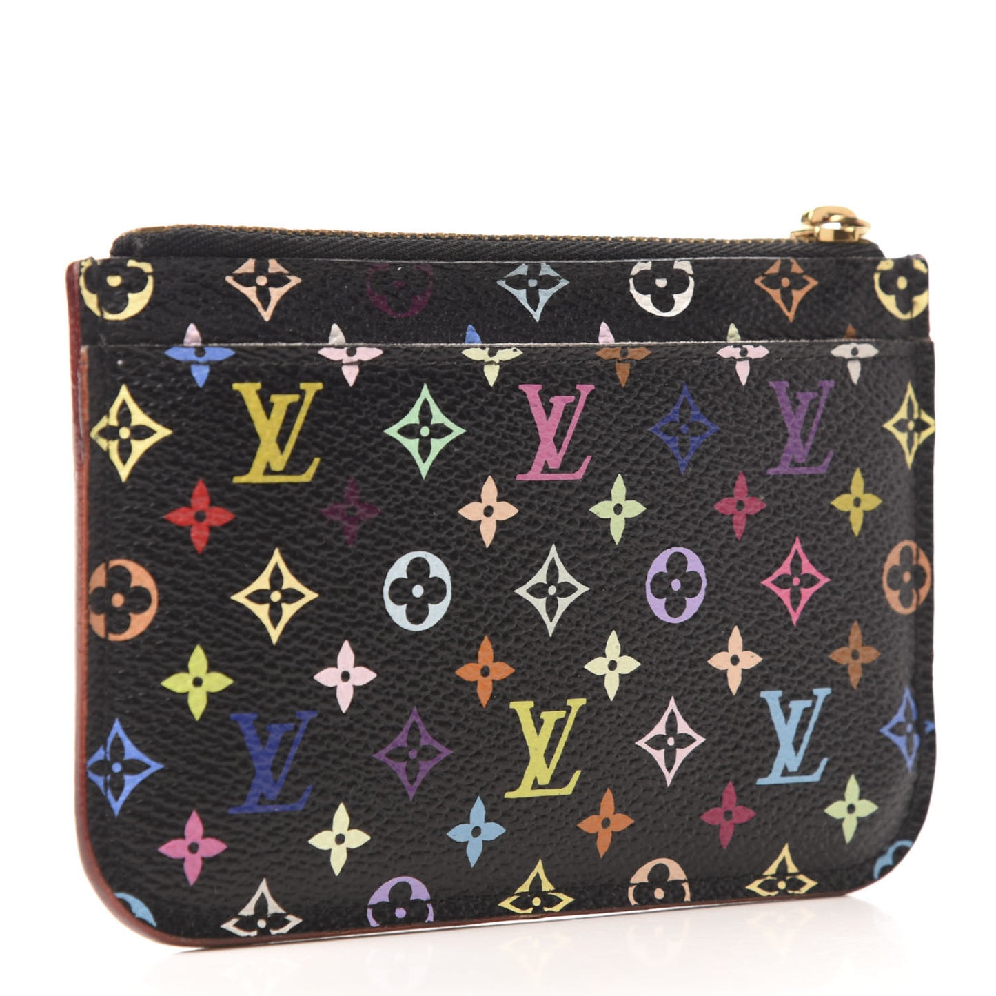 Monogram Multicolor Key Pouch Black Violet