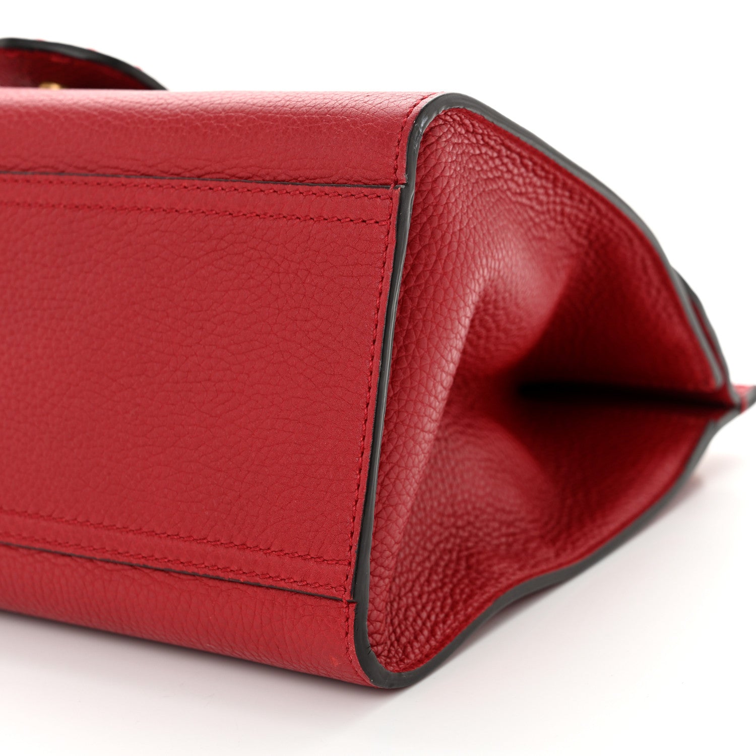 Gucci Calfskin Small GG Marmont Top Handle Bag Vulcanic Red 10 of 11