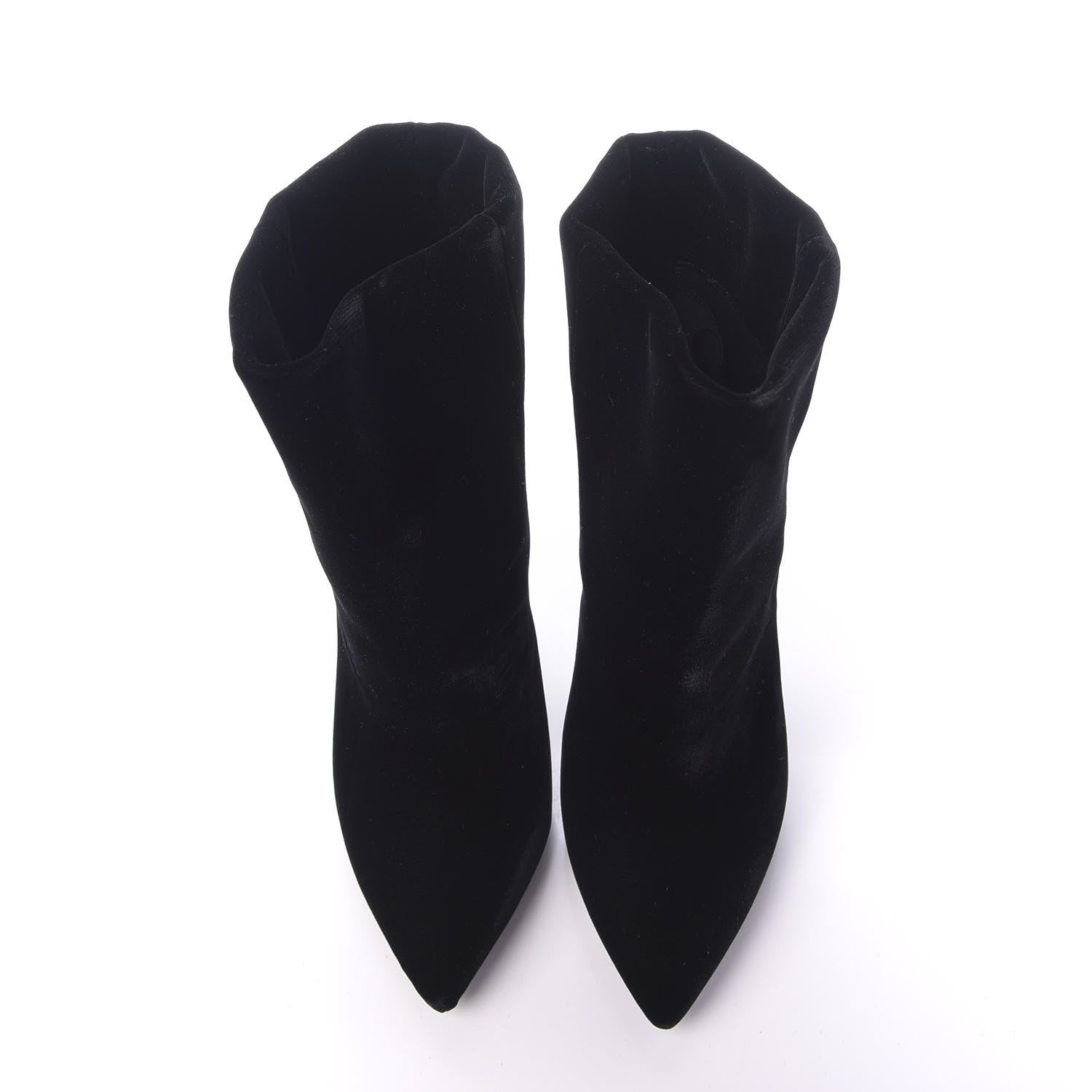 Saint Laurent Velvet Freja 105 Ankle Booties 36.5 Black 6 of 11