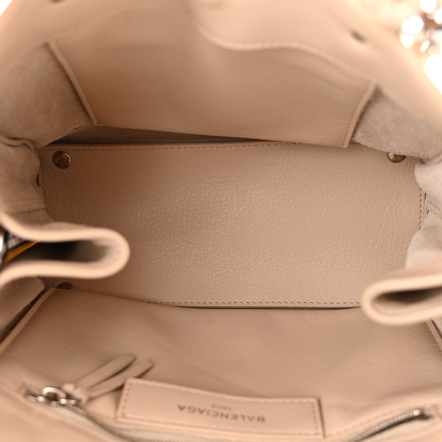 Balenciaga Calfskin Papier Mini A4 Zip Around Tote Light Beige 5 of 13