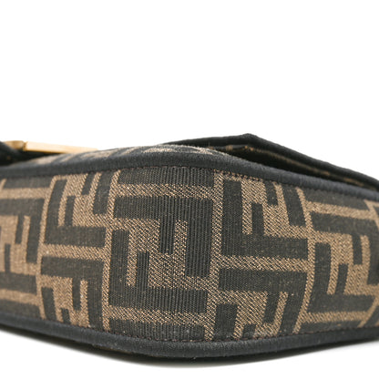 Fendi Fabric Jacquard FF 1974 Medium Baguette Tobacco Moro Black 10 of 11