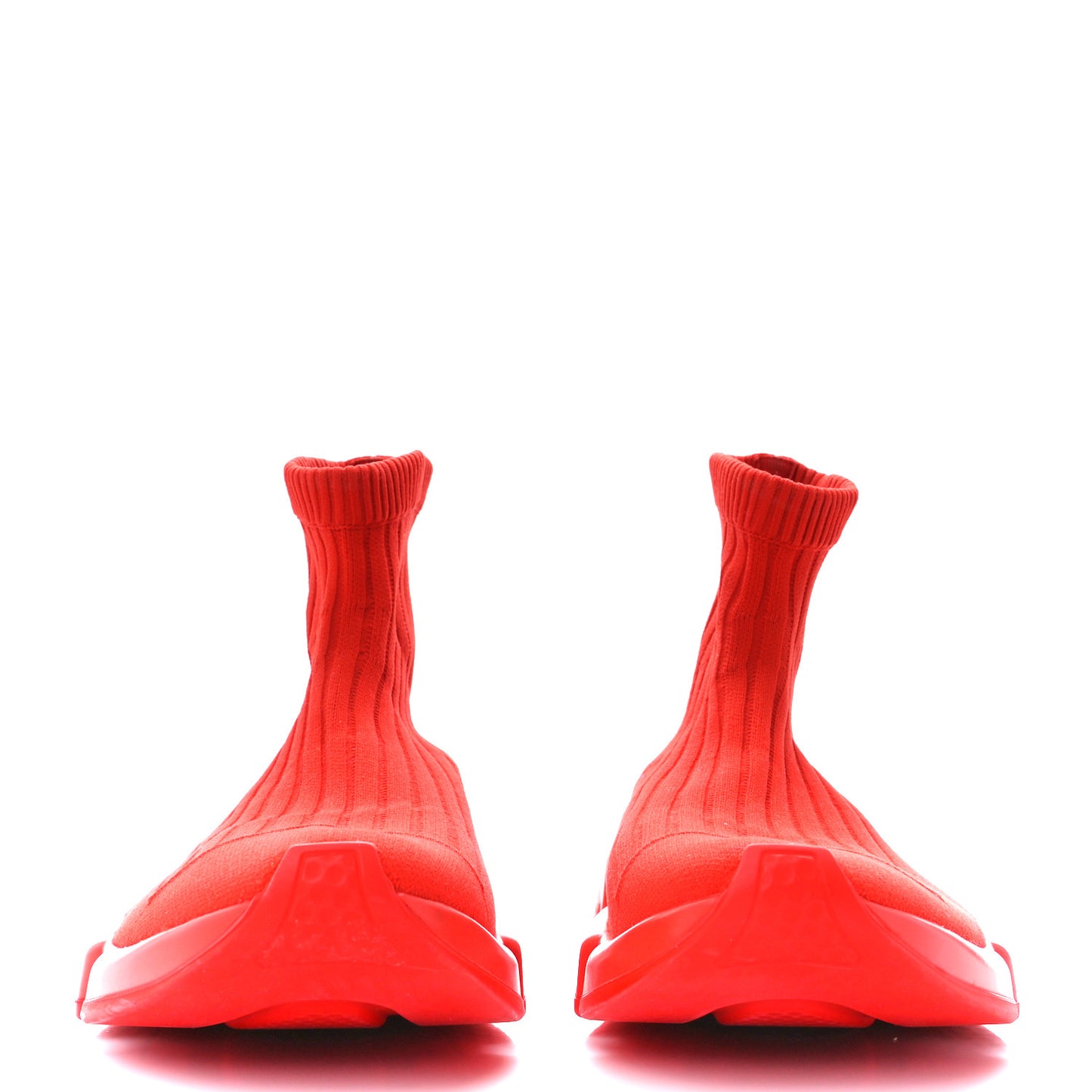 Ribbed Effect Knit Mens Speed Sneakers 44 Rouge