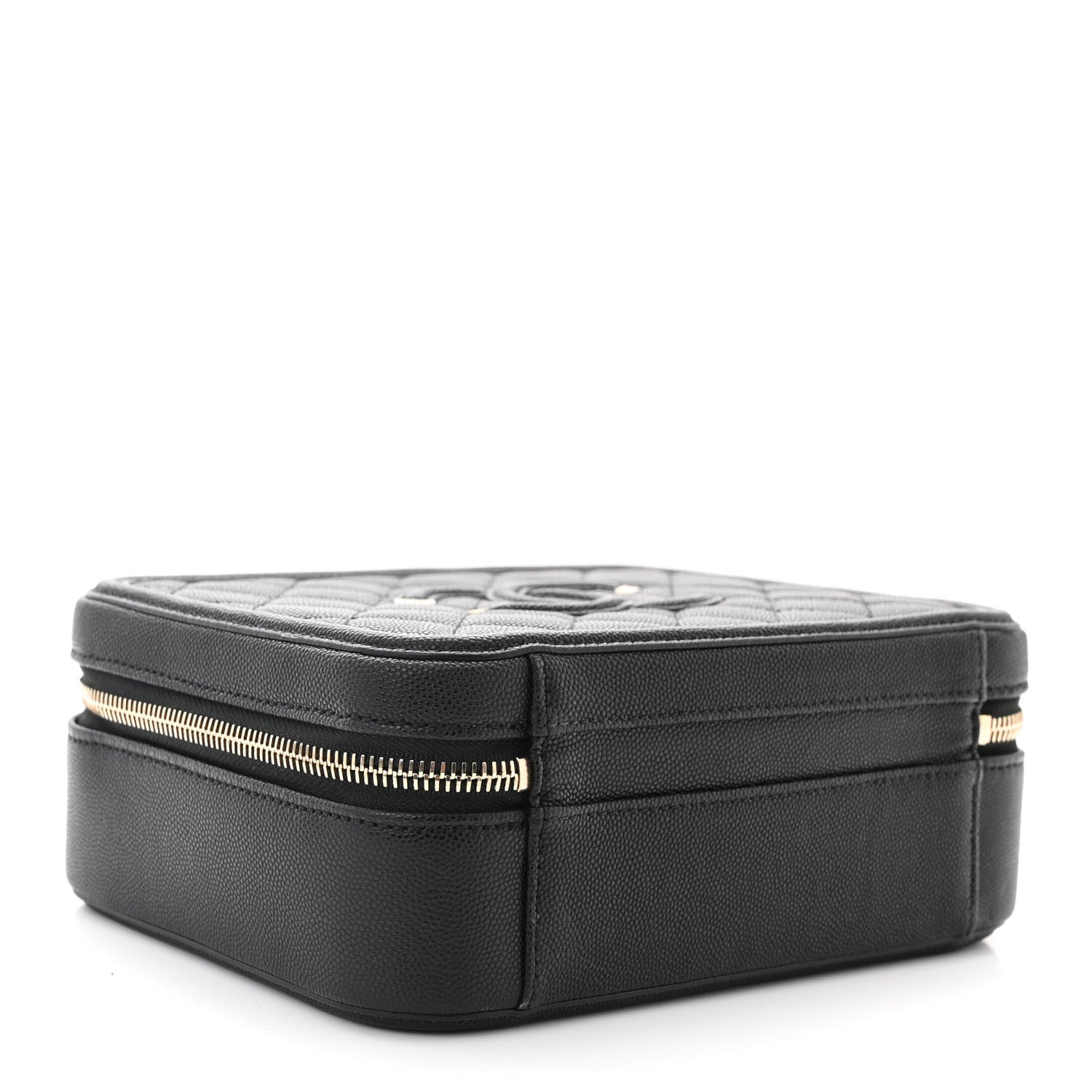 Chanel Caviar Quilted Medium CC Filigree Vanity Case Black 4 of 10