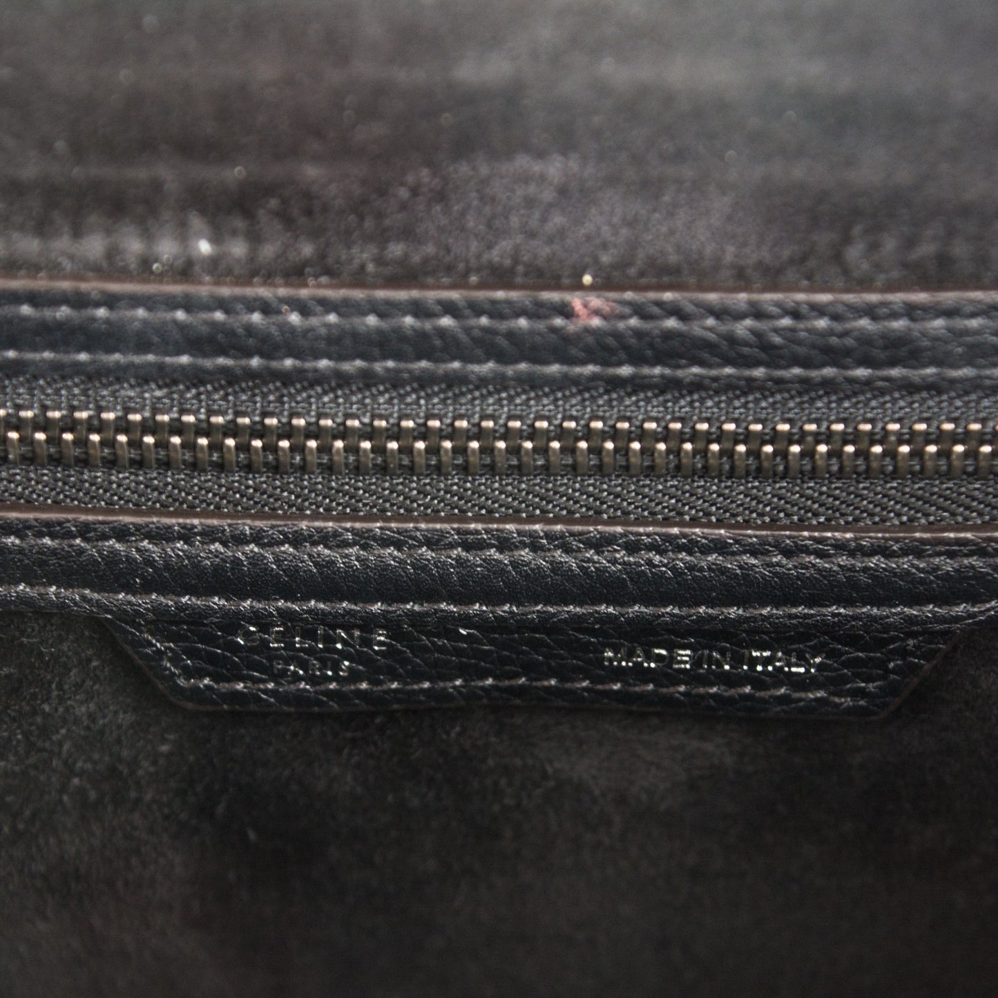 Drummed Calfskin Micro Luggage Black