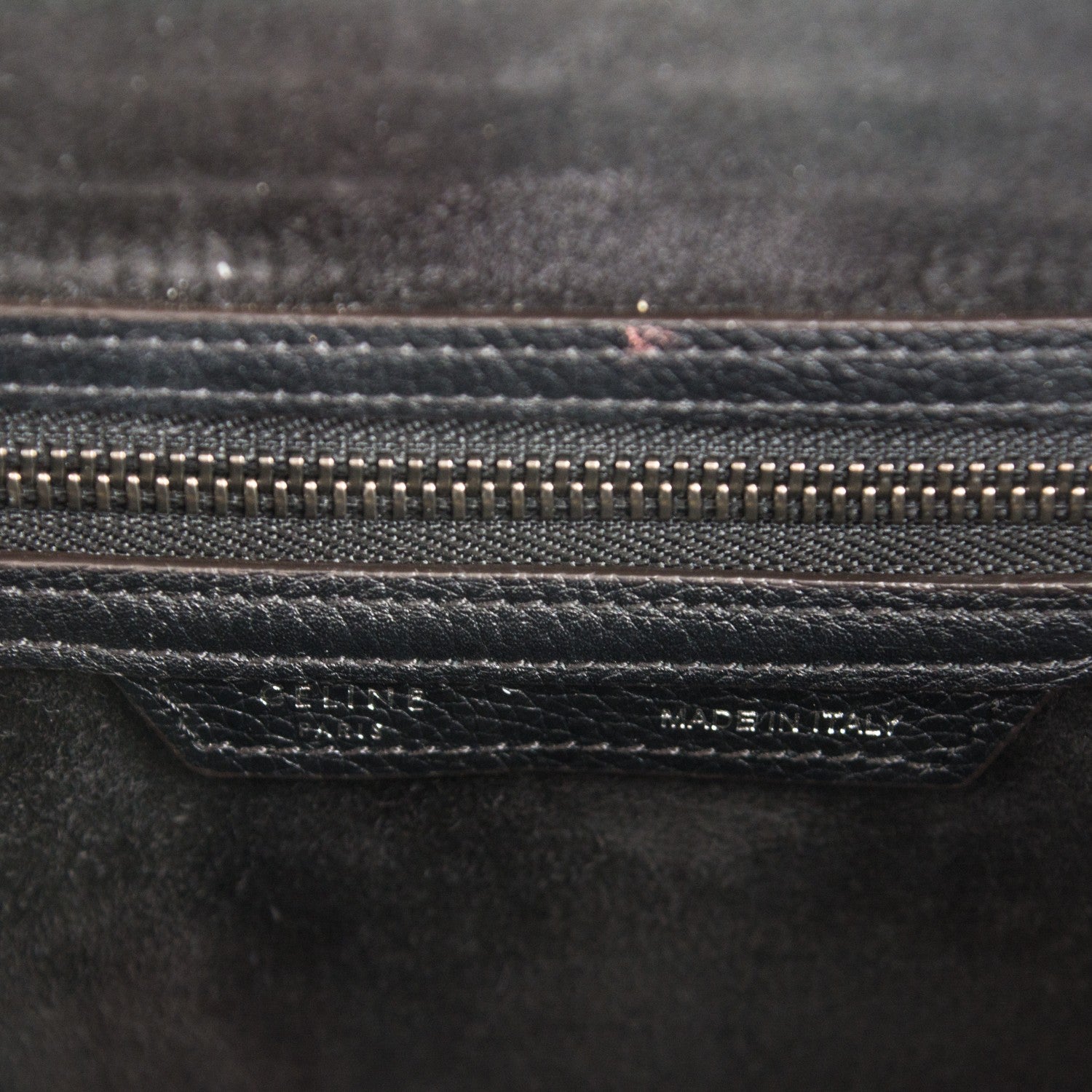 Celine Drummed Calfskin Micro Luggage Black 6 of 7