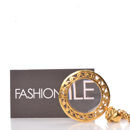Chanel Loupe Magnifying Glass Necklace Gold 6 of 7