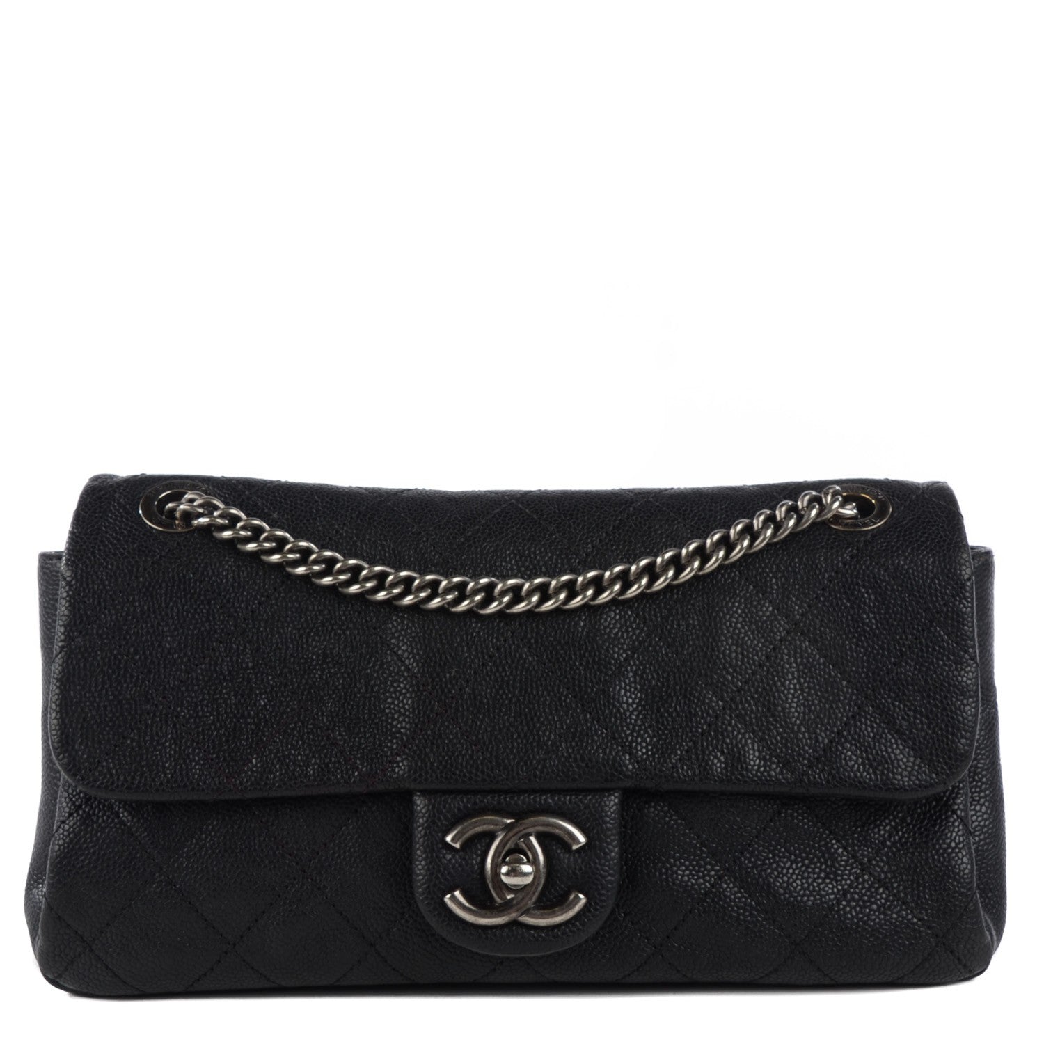 Chanel Caviar Stitch Medium Simply CC Flap Black 1 of 8