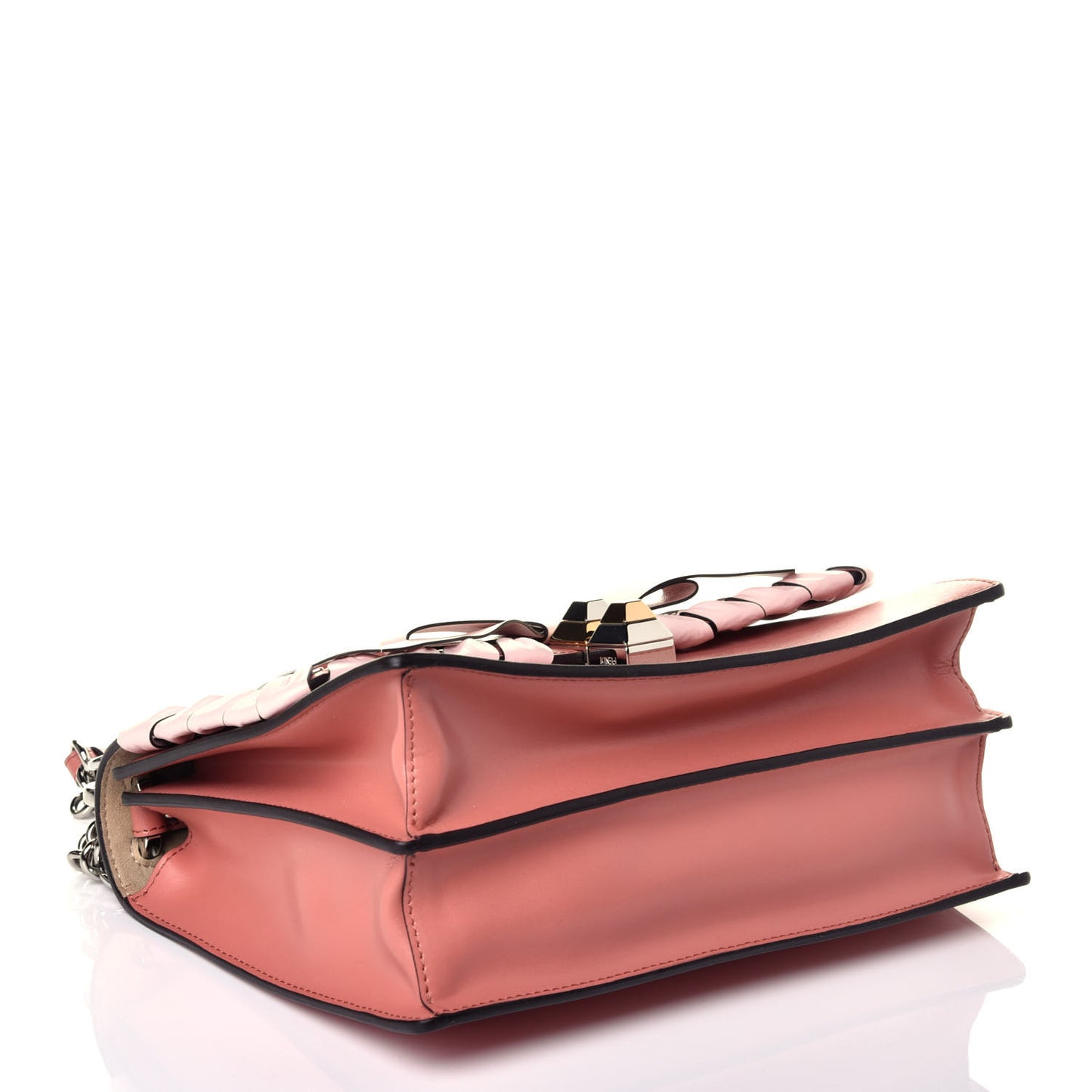Vitello Liberty Shiny Nappa Lace Up Bow Kan I Shoulder Bag Macaron Confetto