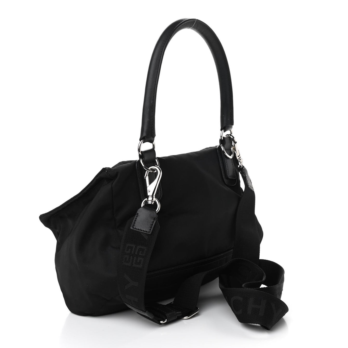 Nylon Logo Small Pandora Black White