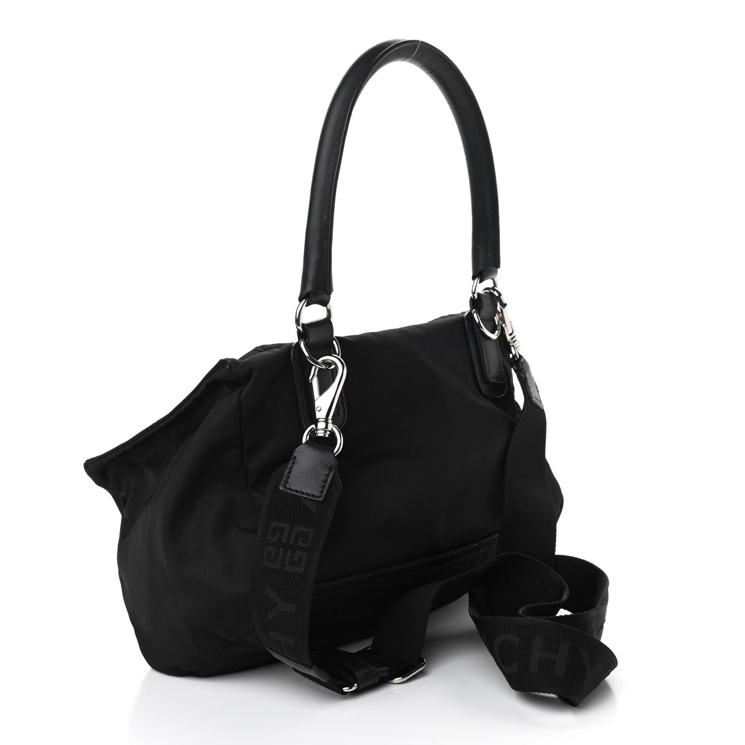 Givenchy Nylon Logo Small Pandora Black White 3 of 14
