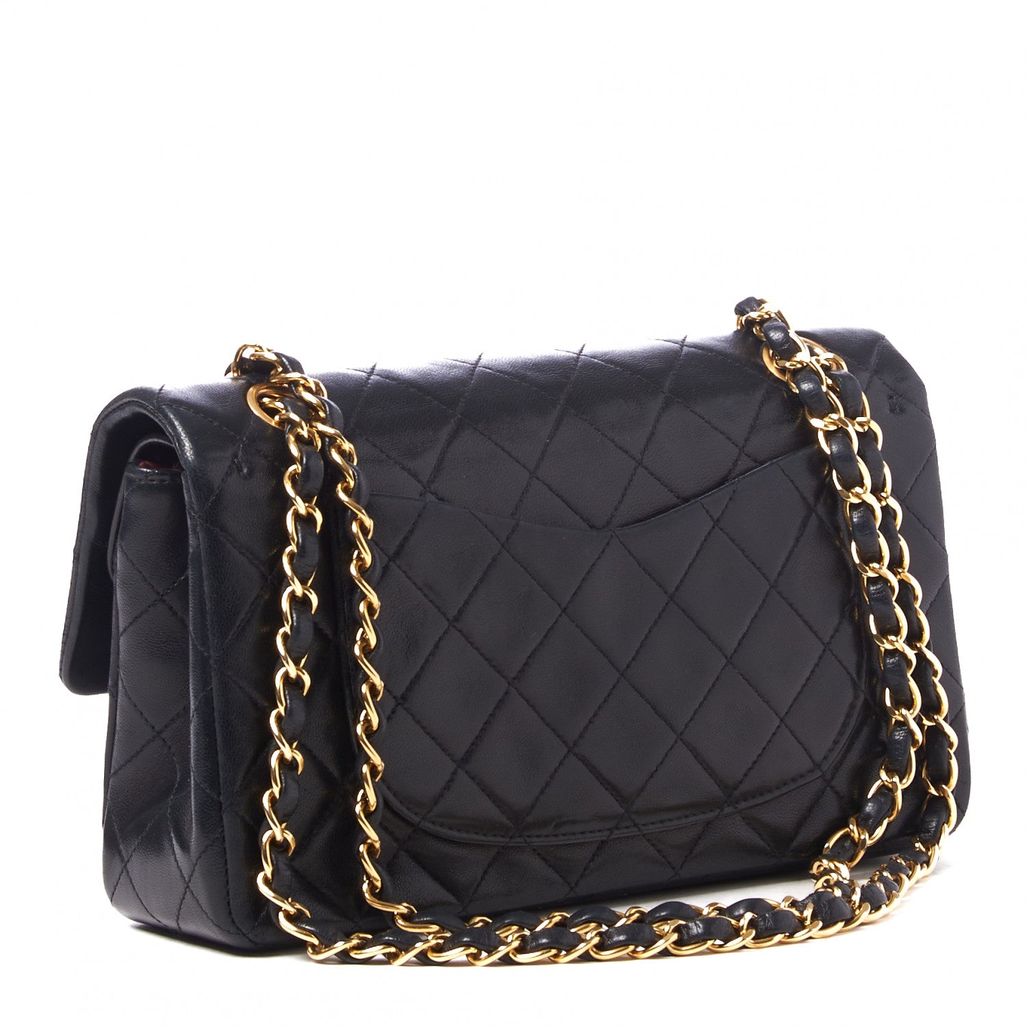 Chanel Lambskin Quilted Small Double Flap Black 2 of 9