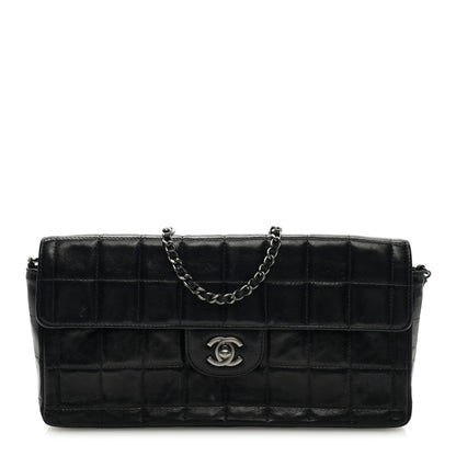 Chanel Lambskin East West Chocolate Bar Flap Black 1 of 9