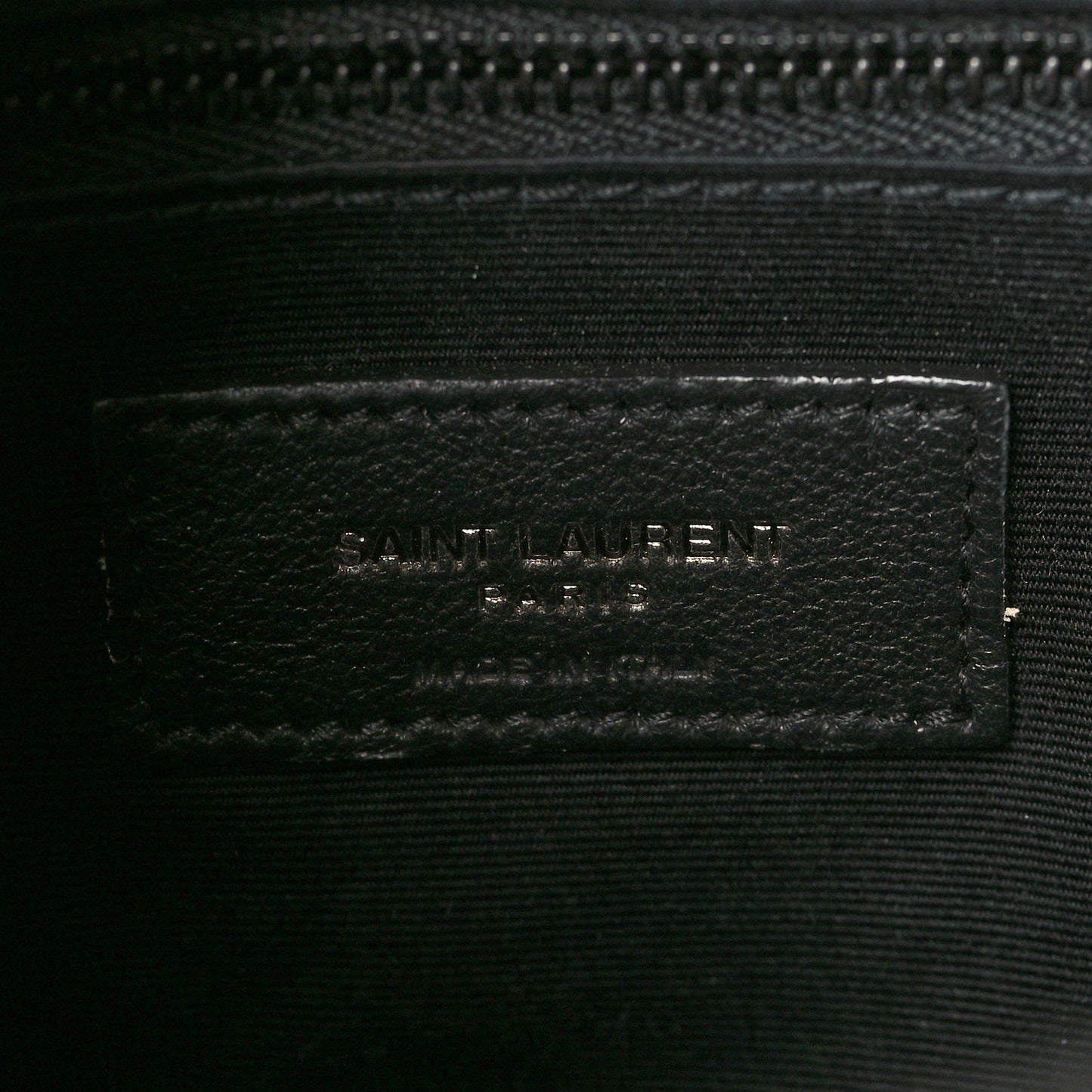 Calfskin Y Quilted Monogram Monochrome Medium Loulou Chain Satchel Black