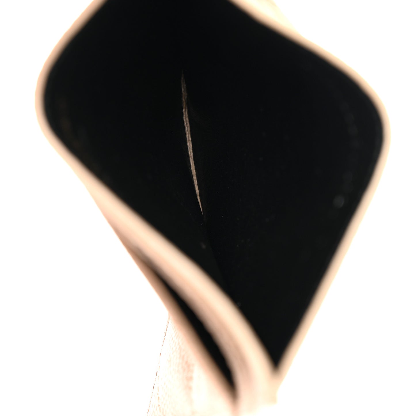 Grain De Poudre Matelasse Chevron Monogram Credit Card Case Dark Beige