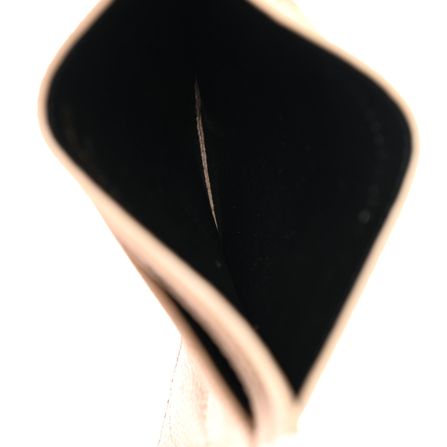 Saint Laurent Grain De Poudre Matelasse Chevron Monogram Credit Card Case Dark Beige 5 of 8