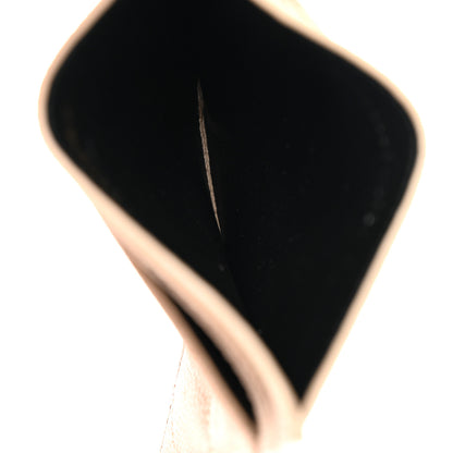 Saint Laurent Grain De Poudre Matelasse Chevron Monogram Credit Card Case Dark Beige 5 of 8