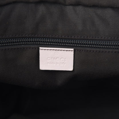 Gucci GG Monogram Medium Web Handle Bucket Tote Pink Blue 6 of 17
