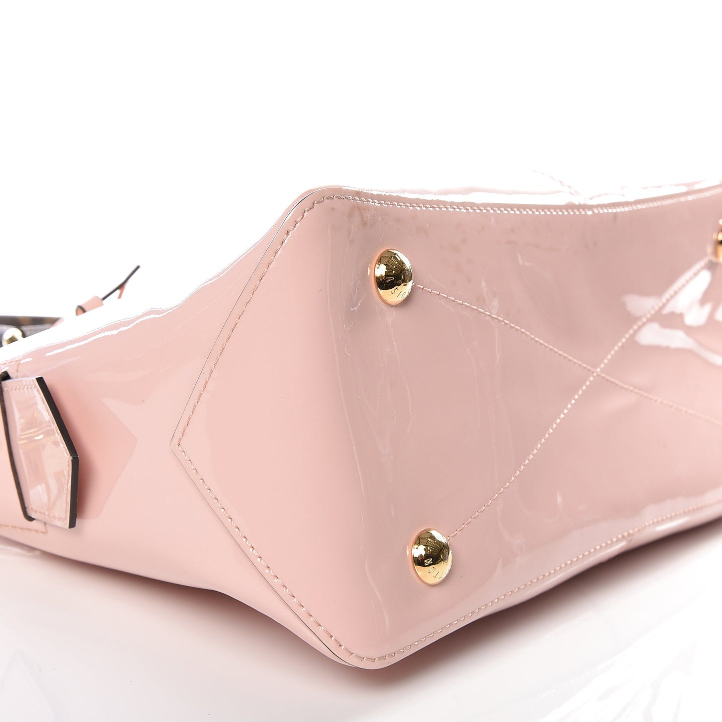 Patent Calfskin Miroir Tote Rose Ballerine