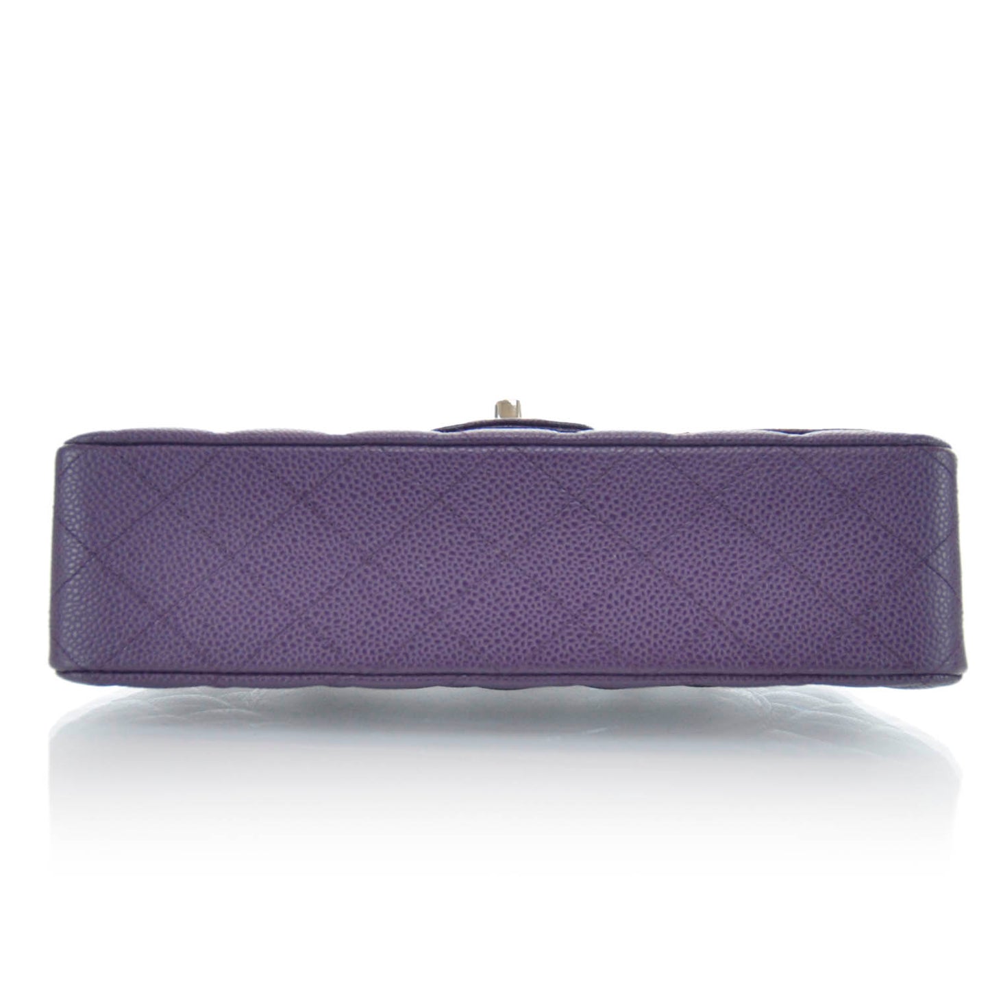 Caviar Medium Double Flap Purple