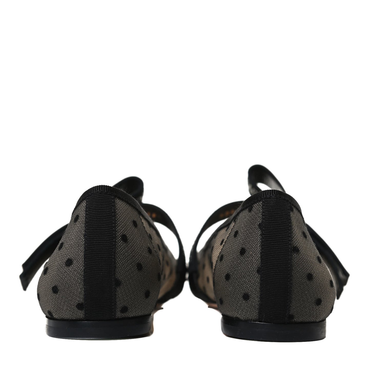 Swiss Tulle Dotted Miss J'Adior Ballet Pumps 38.5 Black Nude