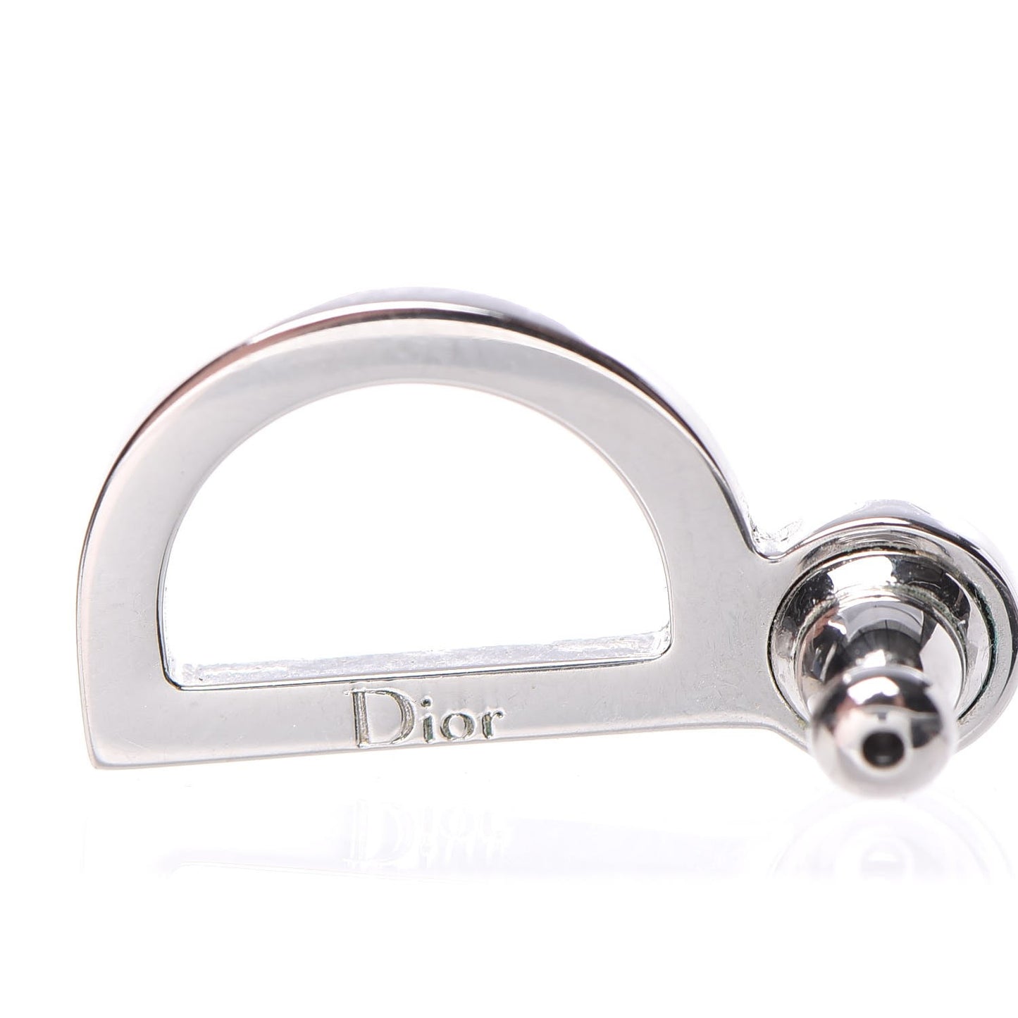 Your Dior Logo Stud Earrings Silver Gold