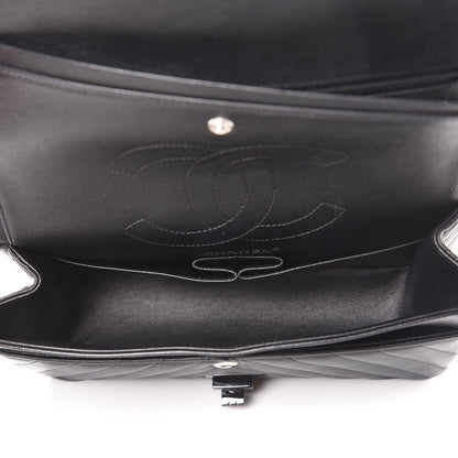 Chanel Sheepskin Chevron Quilted 2.55 Reissue 225 Double Flap So Black 6 of 9