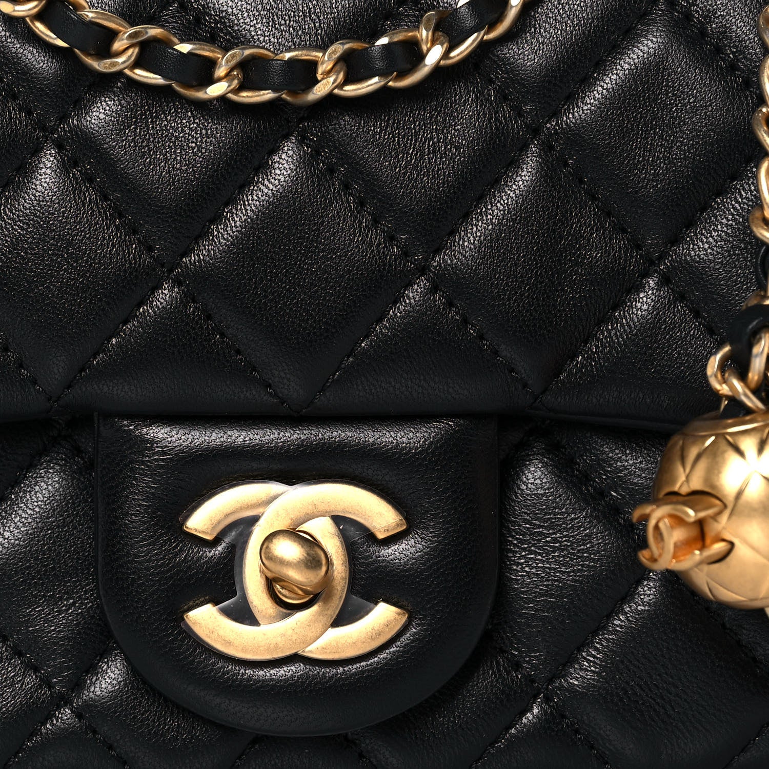 Chanel Lambskin Quilted Mini Pearl Crush Flap Black 8 of 13