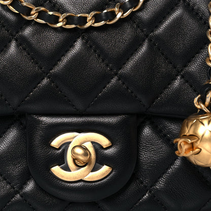 Chanel Lambskin Quilted Mini Pearl Crush Flap Black 8 of 13