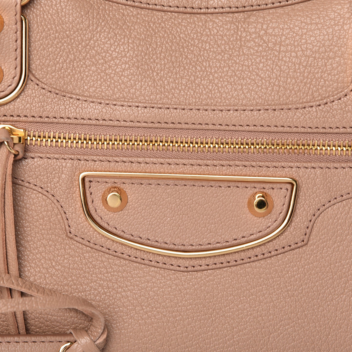 Chevre Gold Metallic Edge Hardware City Rose Des Sables