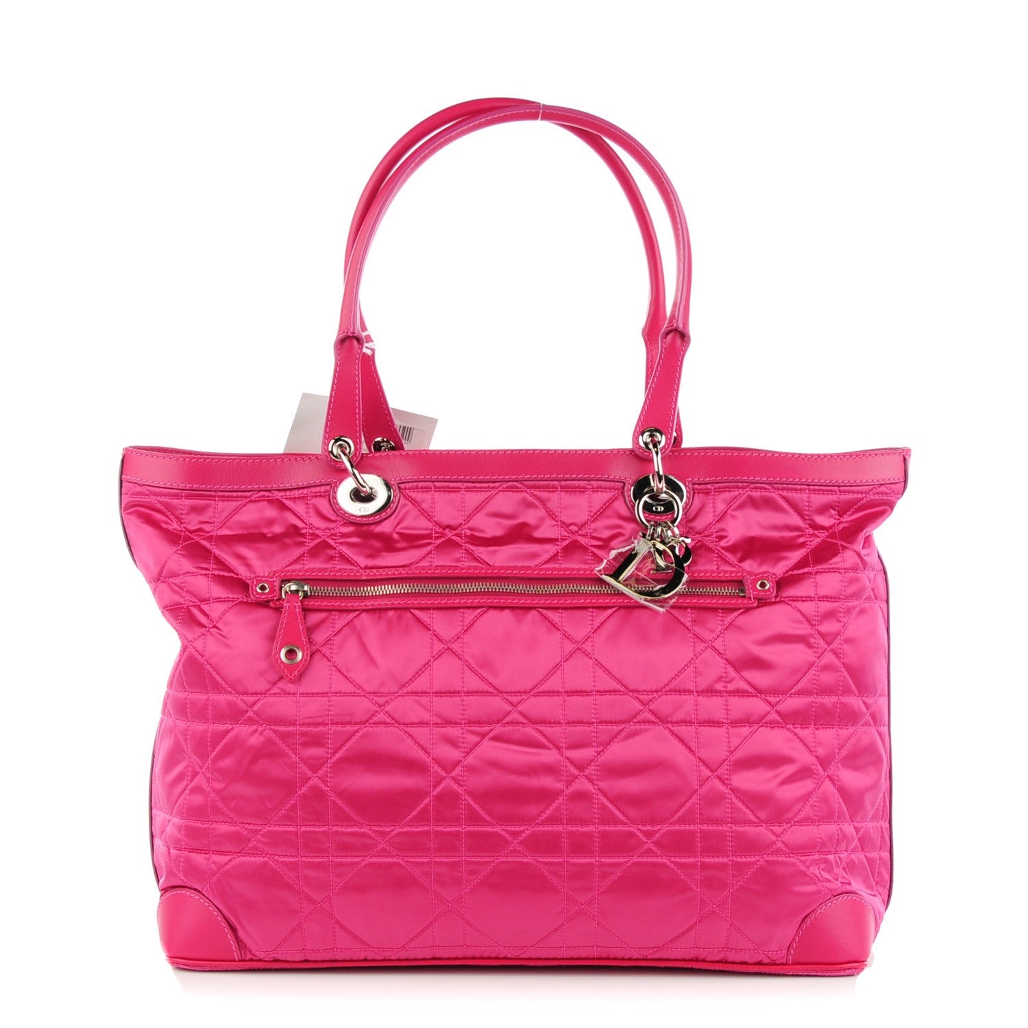 Christian Dior Nylon Cannage Saint Tropez Tote Fuchsia 1 of 6