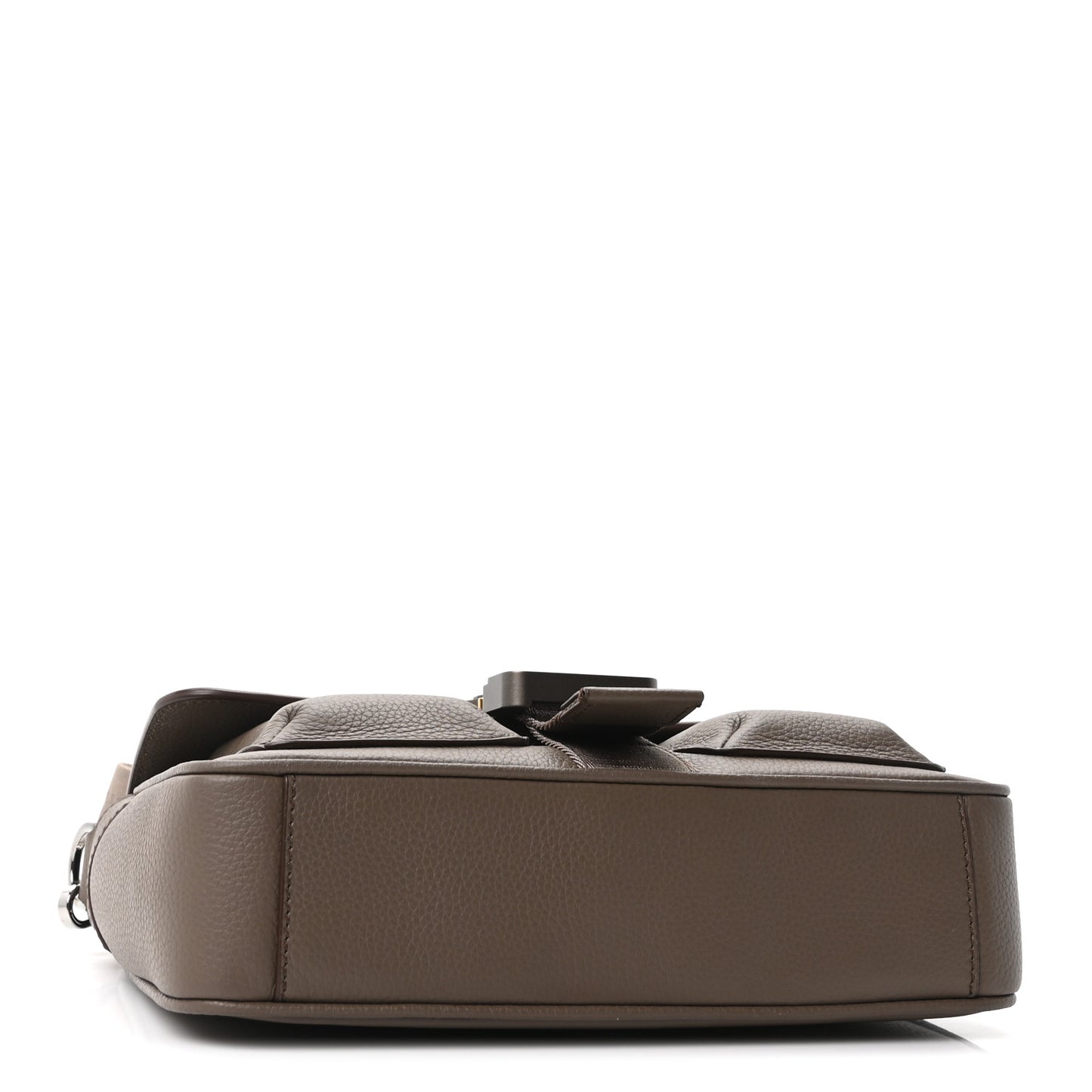 Grained Calfskin Hit The Road Bag Brown