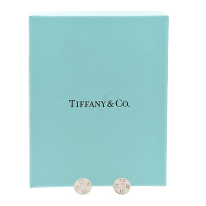 Tiffany Sterling Silver Atlas Round Earrings 5 of 5