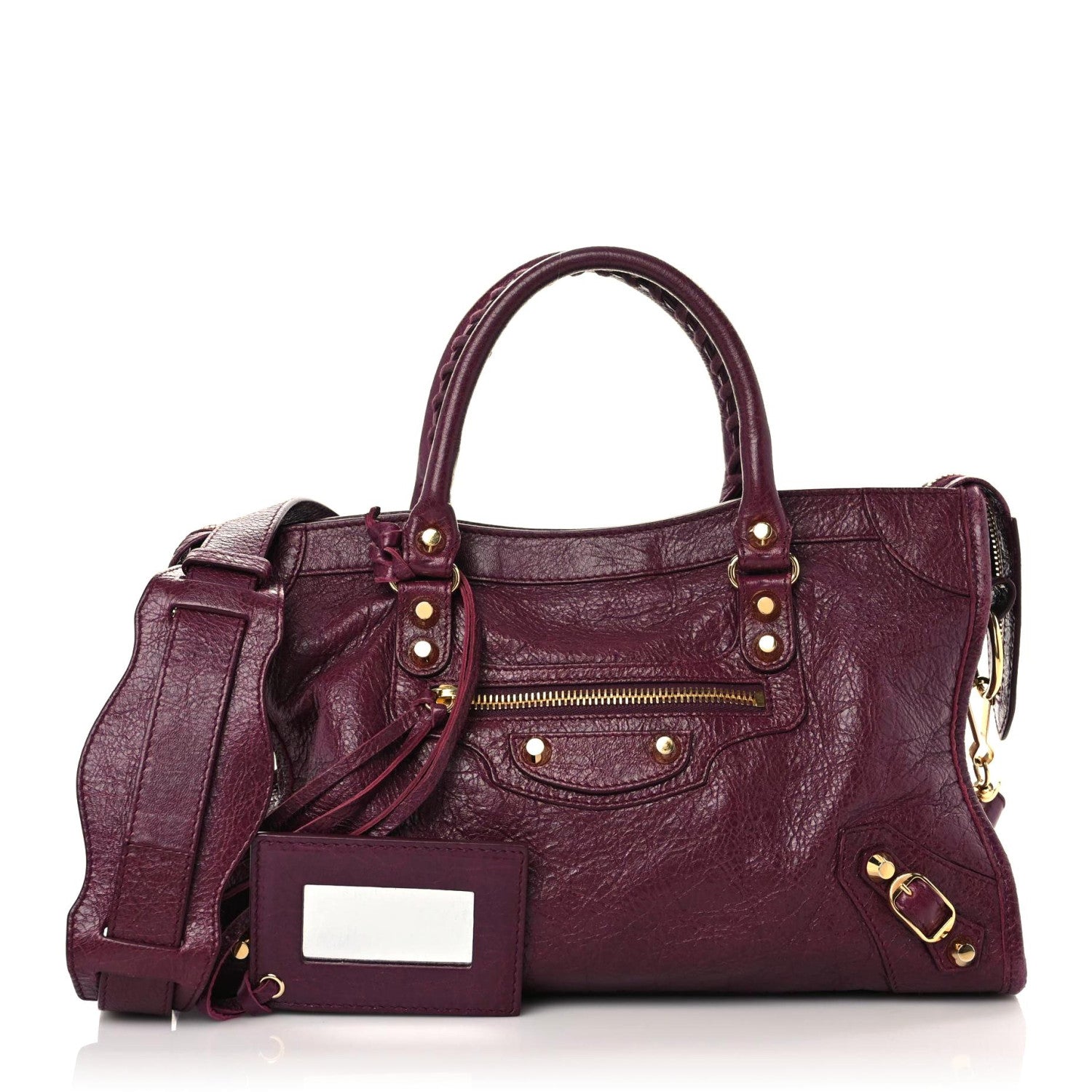 Balenciaga Agneau Classic Gold Hardware S City Violet Prune 1 of 15