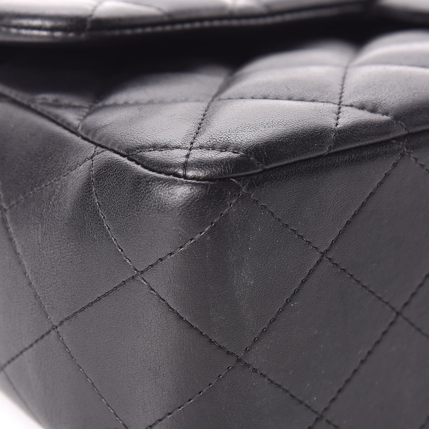 Chanel Lambskin Quilted Jumbo Double Flap Black 11 of 16