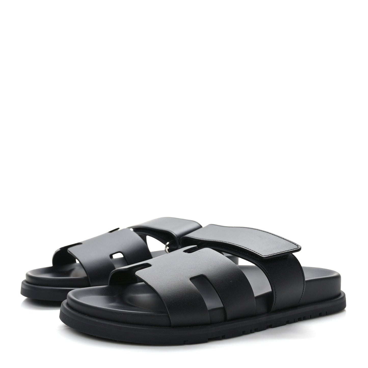 Calfskin Womens Chypre Sandals 39.5 Black