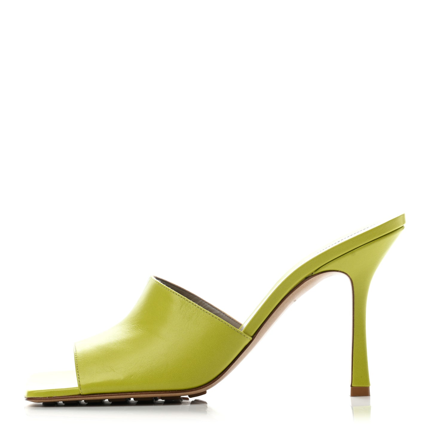 Lambskin Stretch Mule Sandals 41 Kiwi