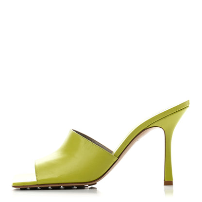 Bottega Veneta Lambskin Stretch Mule Sandals 41 Kiwi 1 of 10